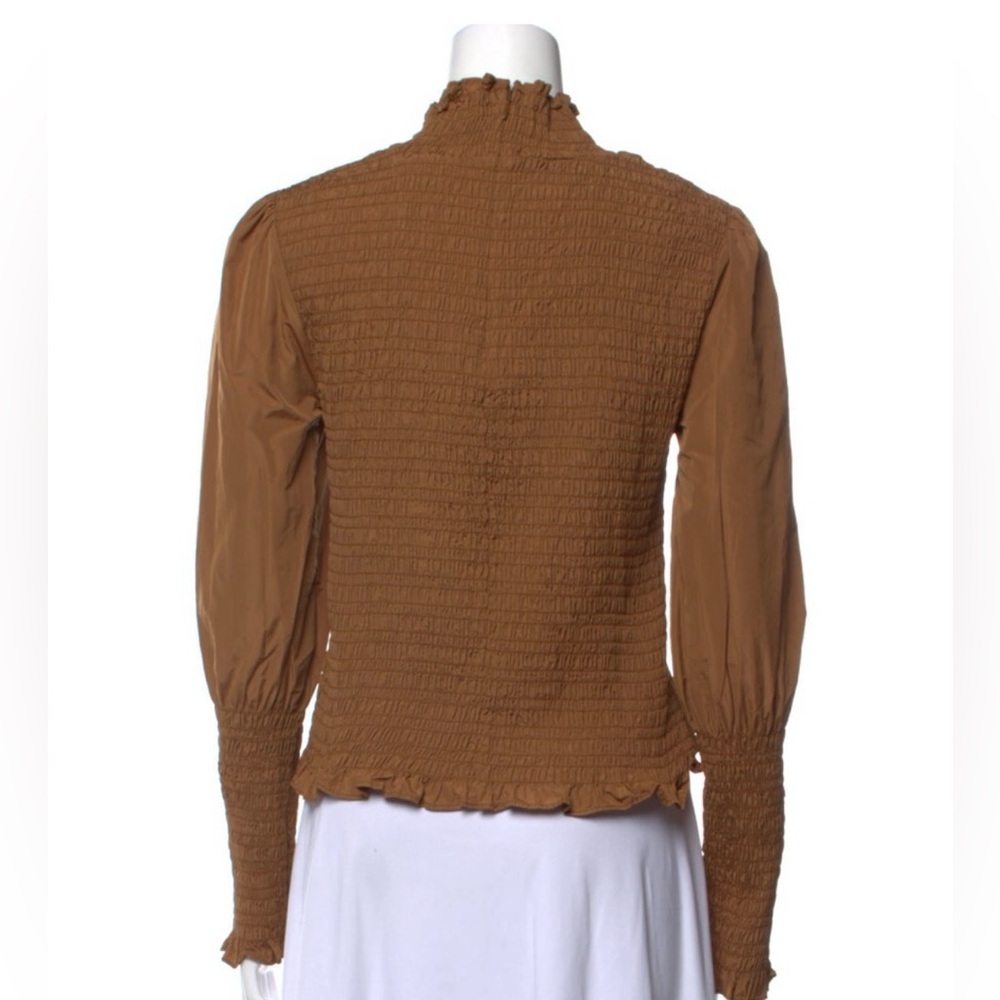 Veronica Beard-Mock Neck Long Sleeve Blouse